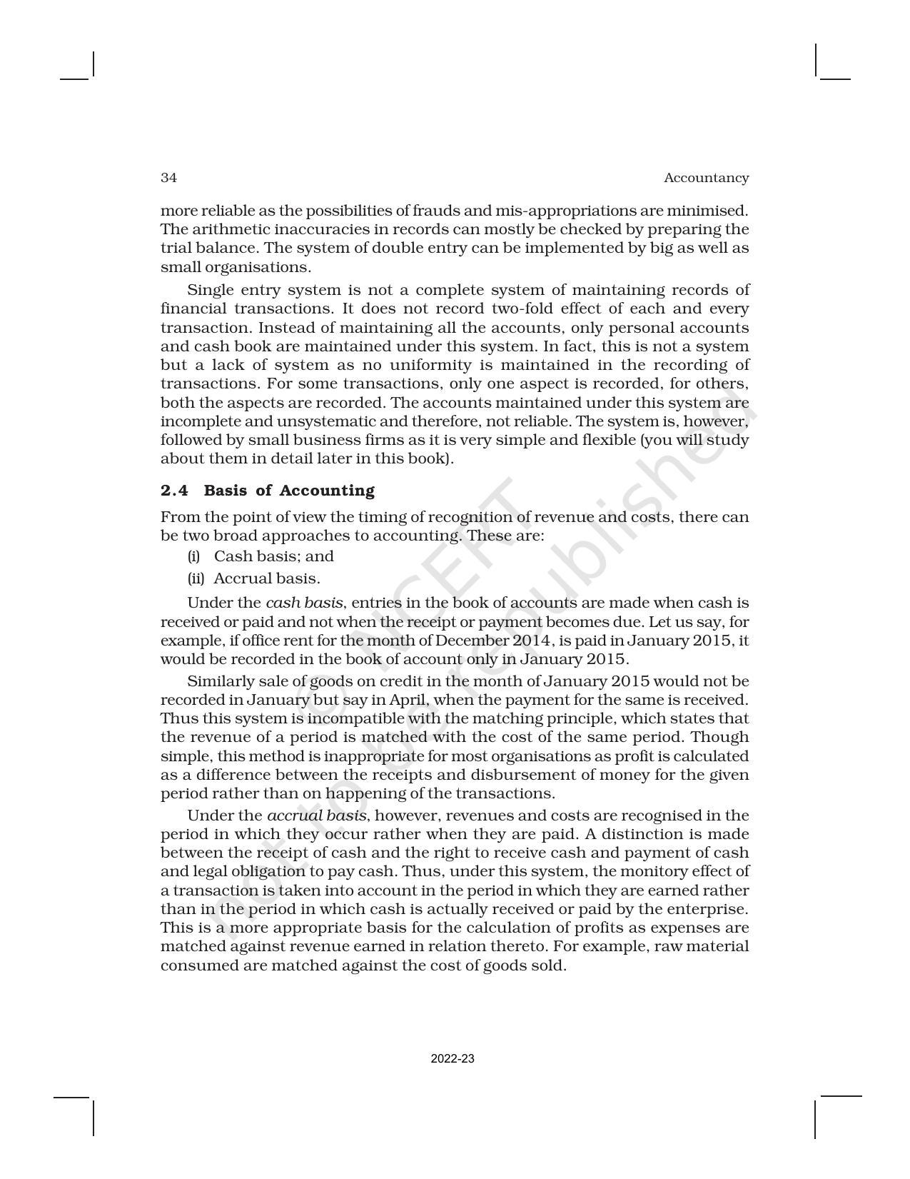 NCERT Book for Class 11 Accountancy (Part-I) Chapter 2 Theory Base of Accounting - Page 12