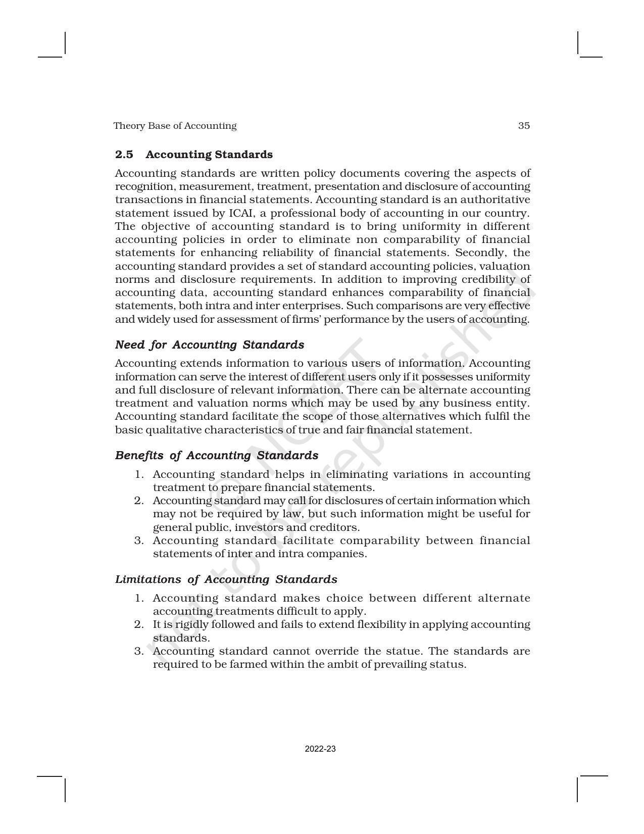 NCERT Book for Class 11 Accountancy (Part-I) Chapter 2 Theory Base of Accounting - Page 13