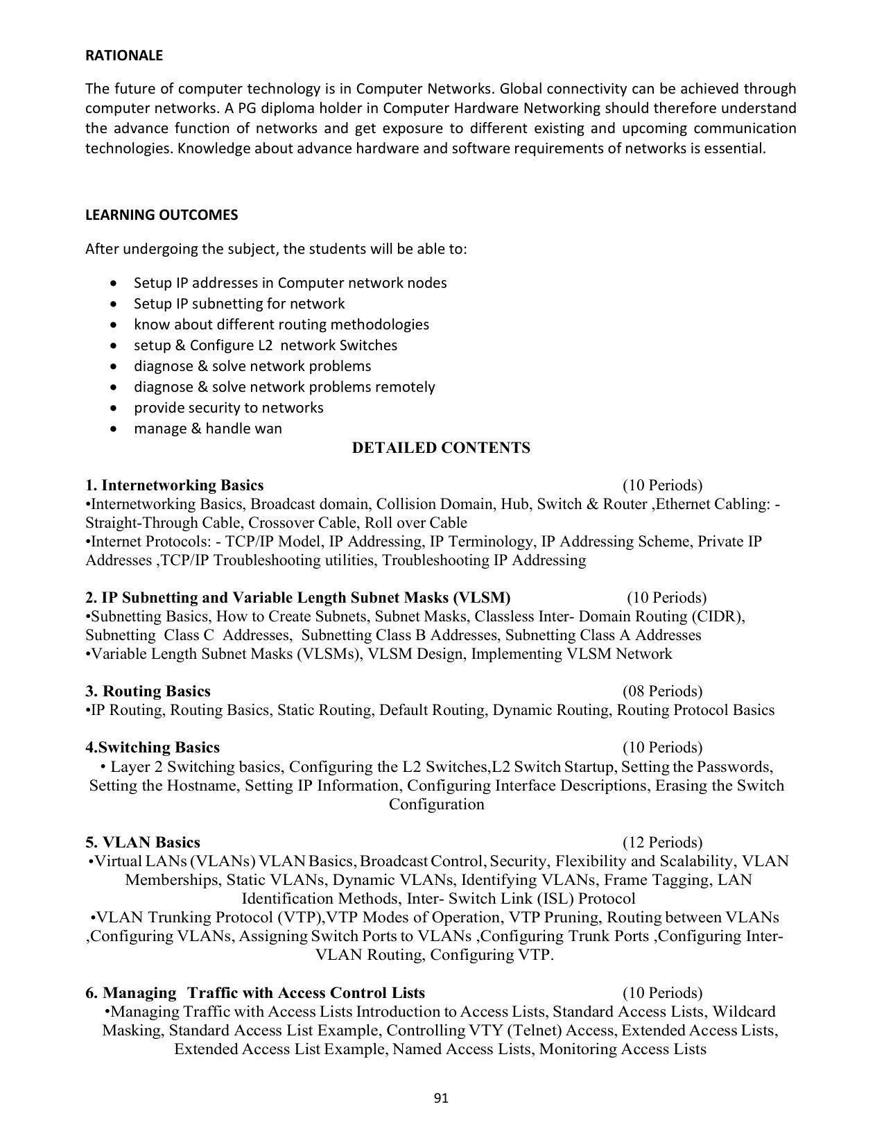 SYLLABUS FOR SEMESTER SYSTEM EFFECTIVE FROM (2021-2022) - COMMUNICATION AND COMPUTER NETWORKING - Page 94