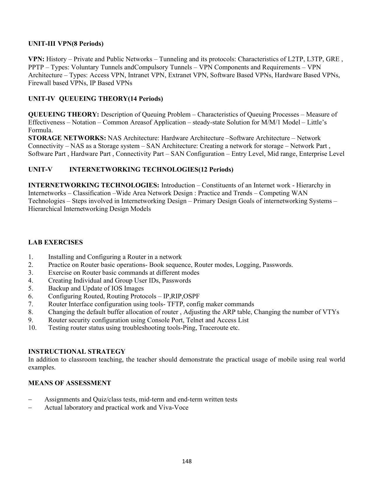 SYLLABUS FOR SEMESTER SYSTEM EFFECTIVE FROM (2021-2022) - COMMUNICATION AND COMPUTER NETWORKING - Page 151