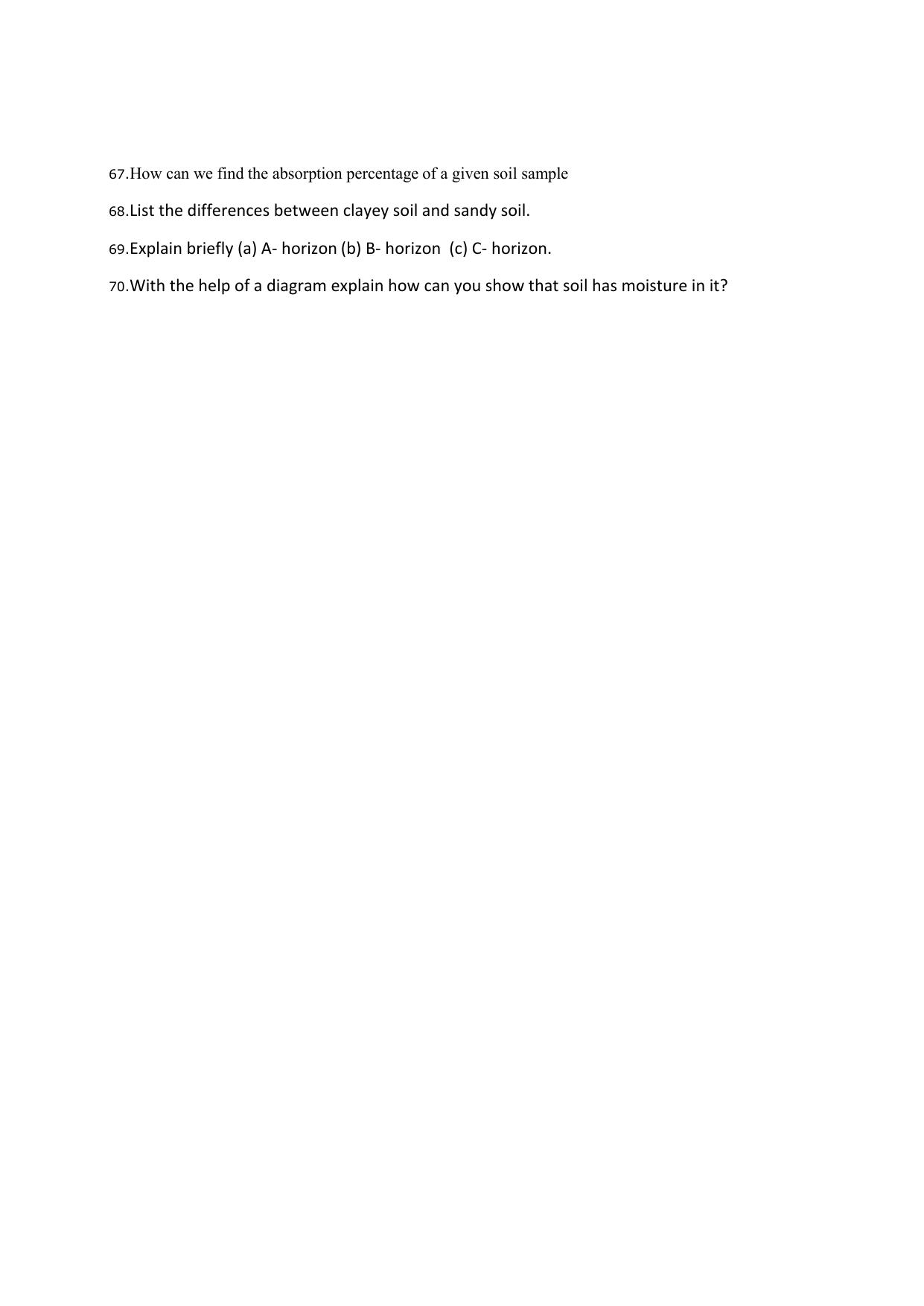 CBSE Worksheets for Class 7 Science Soil Assignment 2 - Page 5