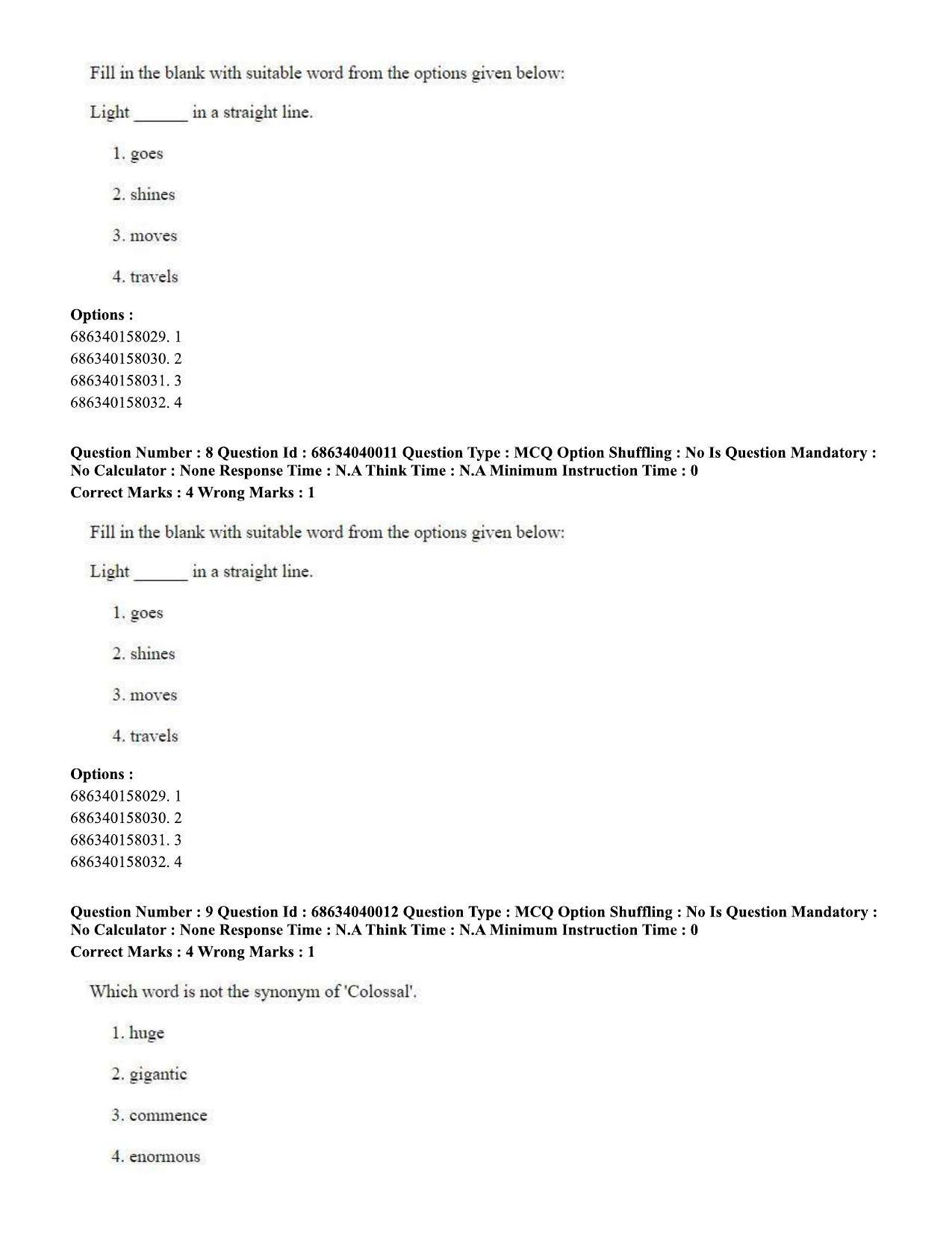 CUET PG 2023: SCQP20 – Medical Laboratory Technology (Eng) - Shift 3 (25-06-2023) Question Paper - Page 9