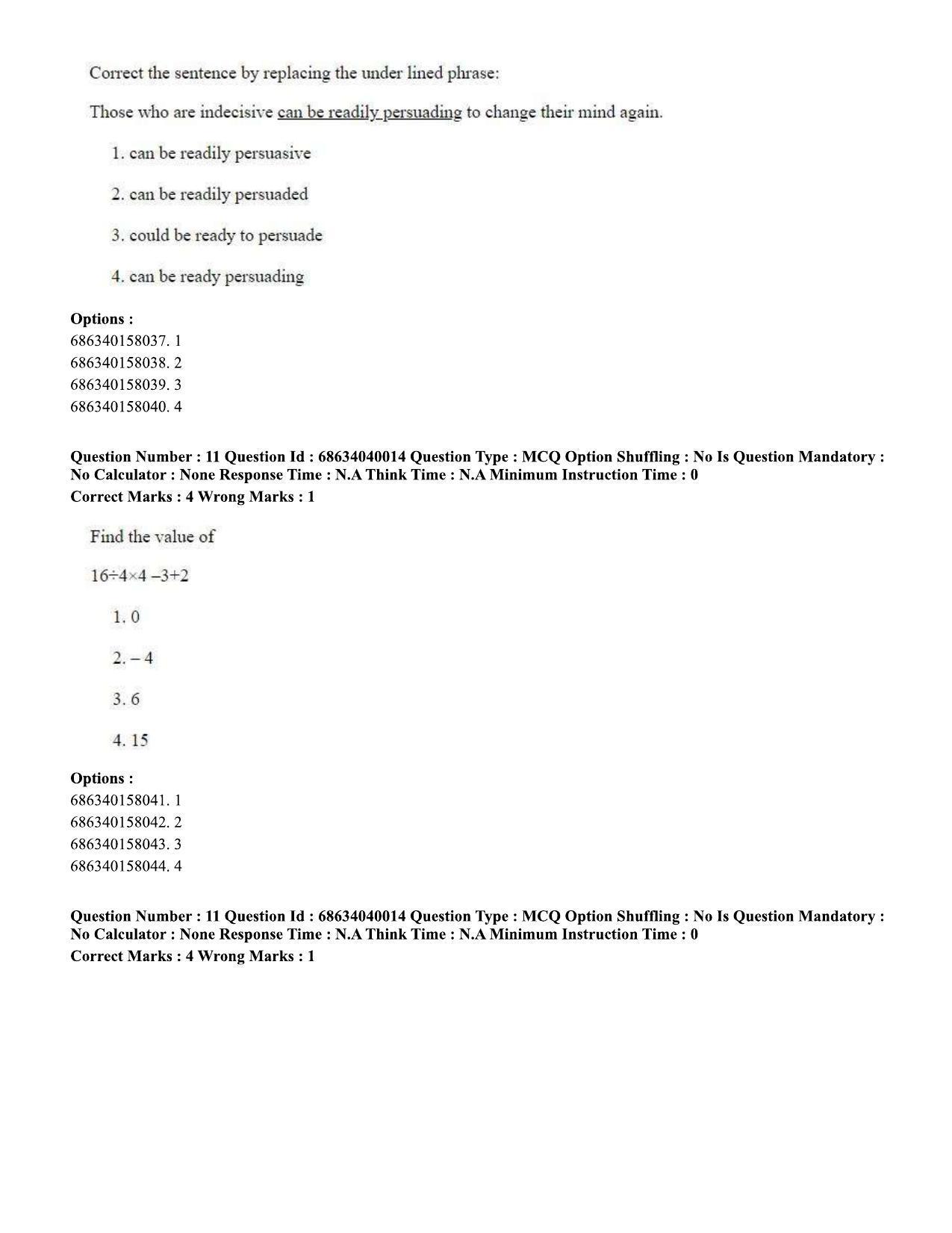 CUET PG 2023: SCQP20 – Medical Laboratory Technology (Eng) - Shift 3 (25-06-2023) Question Paper - Page 11