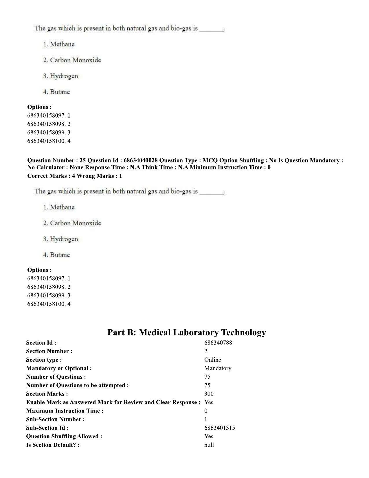 CUET PG 2023: SCQP20 – Medical Laboratory Technology (Eng) - Shift 3 (25-06-2023) Question Paper - Page 24