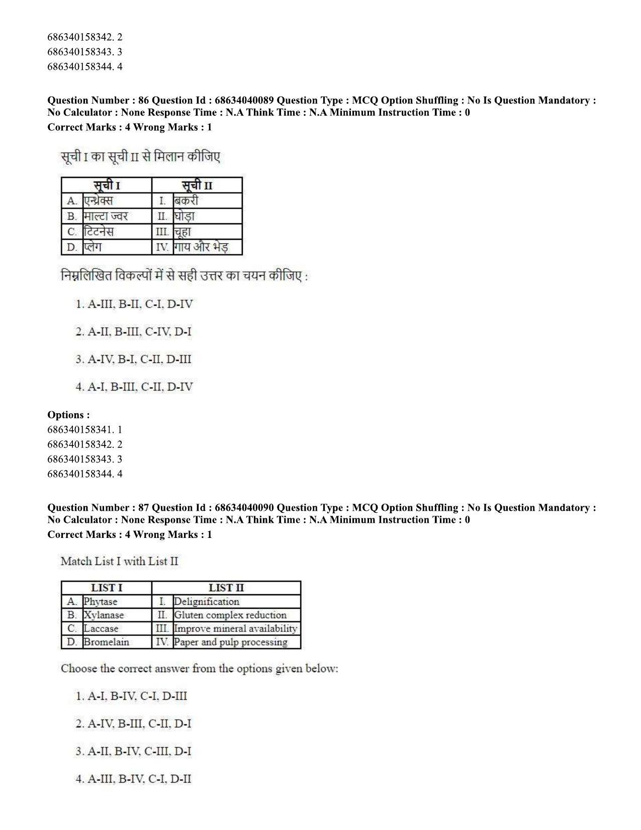 CUET PG 2023: SCQP20 – Medical Laboratory Technology (Eng) - Shift 3 (25-06-2023) Question Paper - Page 83