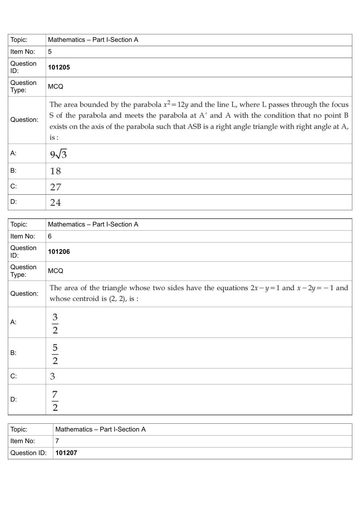 JEE Mains 2022: B Arch & B Planning English (Shift 1) 30-07-2022 Question Paper - Page 3