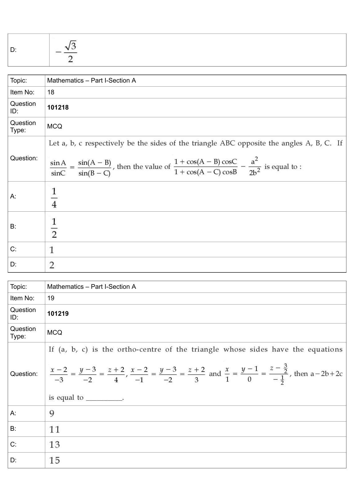 JEE Mains 2022: B Arch & B Planning English (Shift 1) 30-07-2022 Question Paper - Page 9
