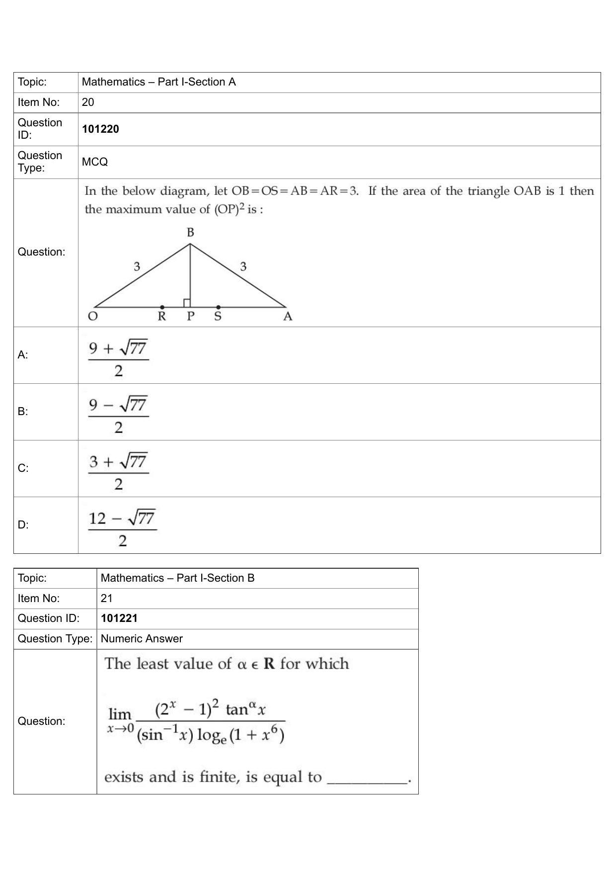 JEE Mains 2022: B Arch & B Planning English (Shift 1) 30-07-2022 Question Paper - Page 10