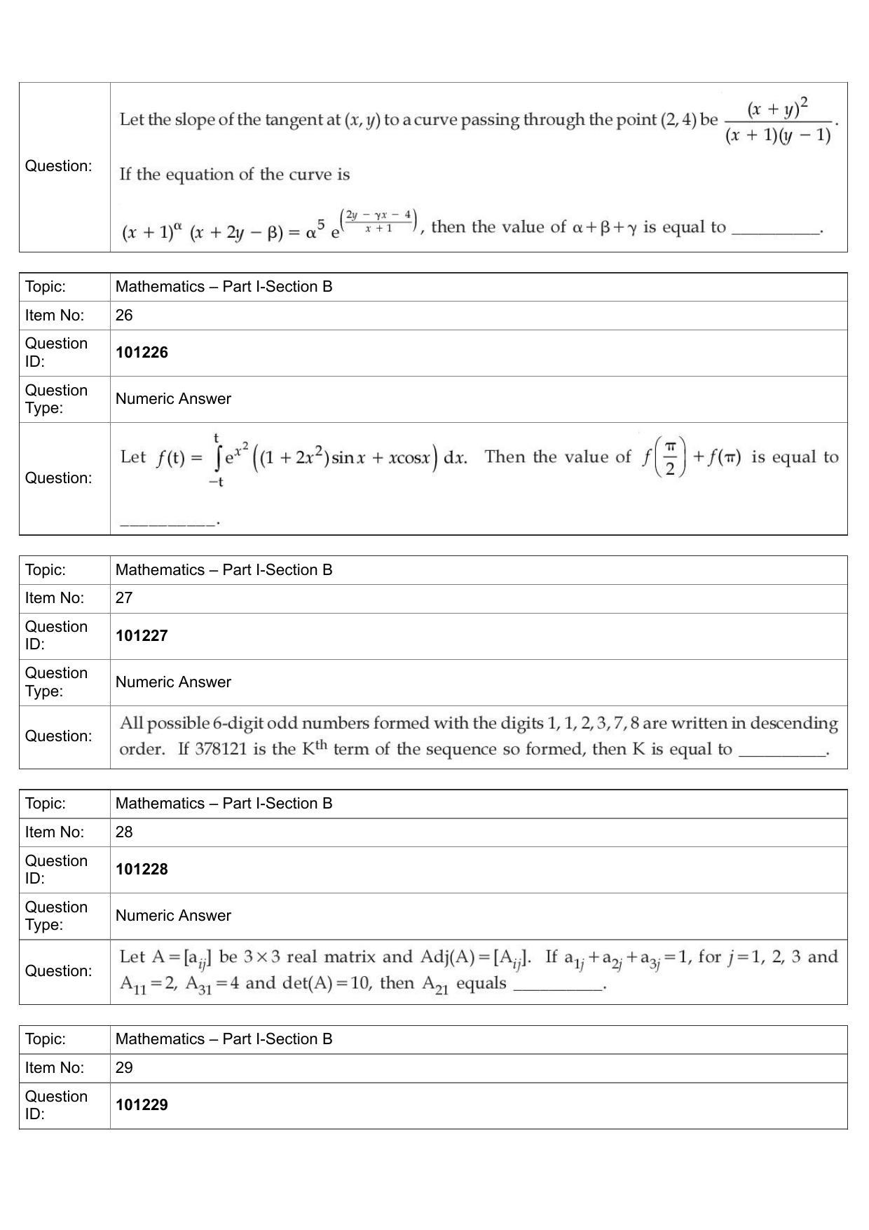 JEE Mains 2022: B Arch & B Planning English (Shift 1) 30-07-2022 Question Paper - Page 12