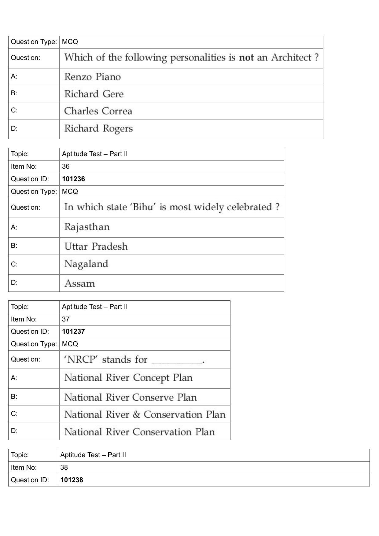 JEE Mains 2022: B Arch & B Planning English (Shift 1) 30-07-2022 Question Paper - Page 15