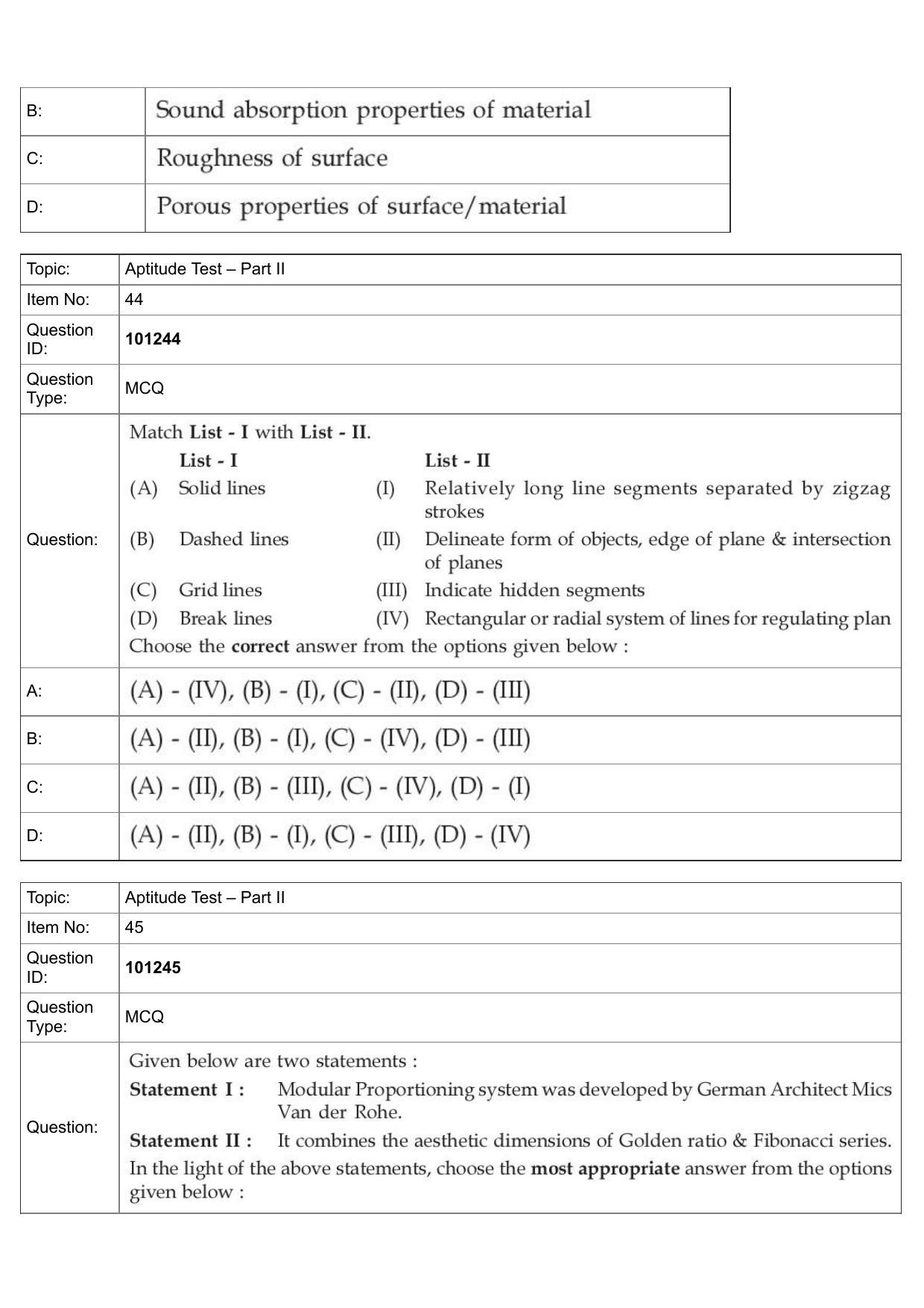 JEE Mains 2022: B Arch & B Planning English (Shift 1) 30-07-2022 Question Paper - Page 18