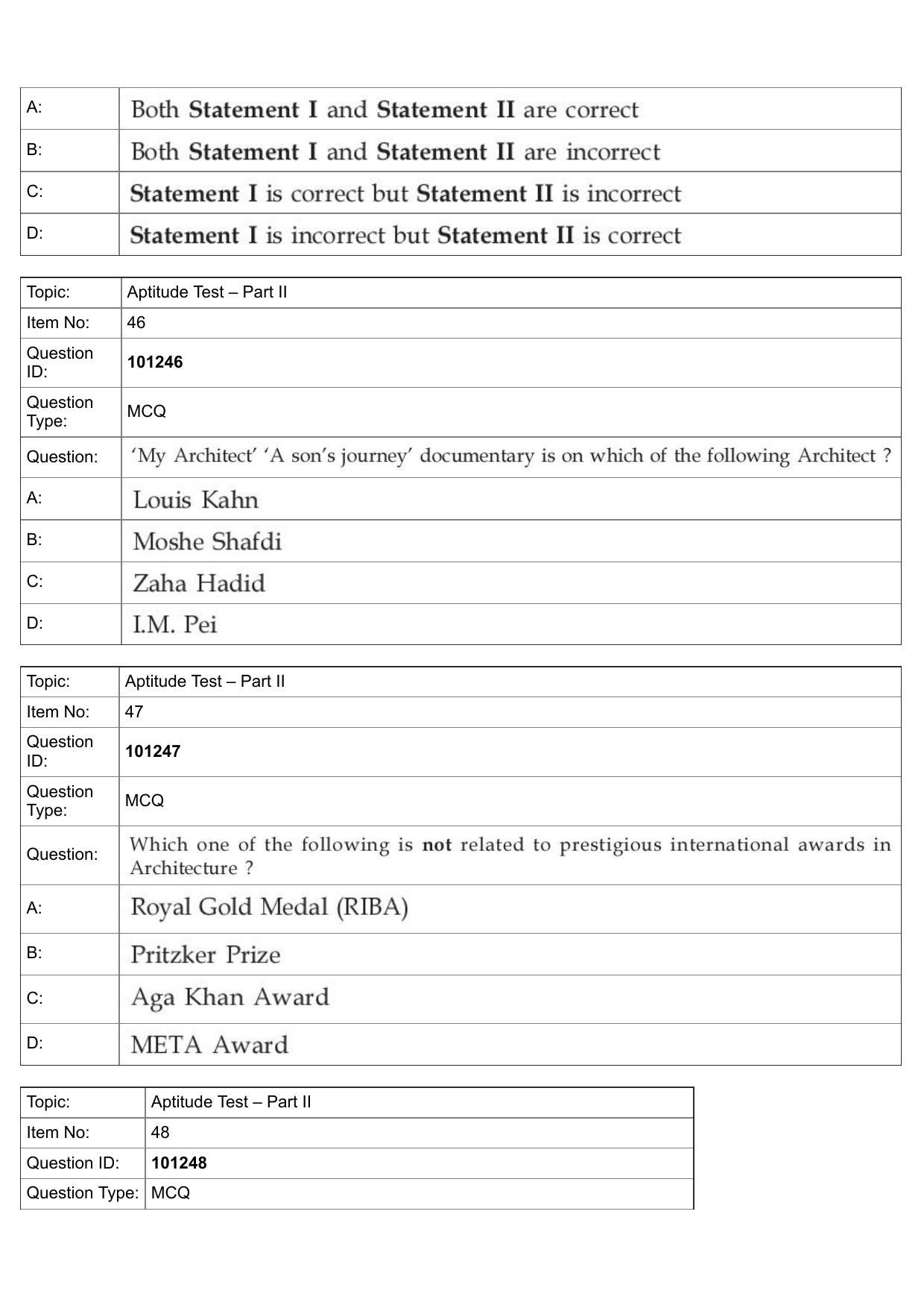 JEE Mains 2022: B Arch & B Planning English (Shift 1) 30-07-2022 Question Paper - Page 19
