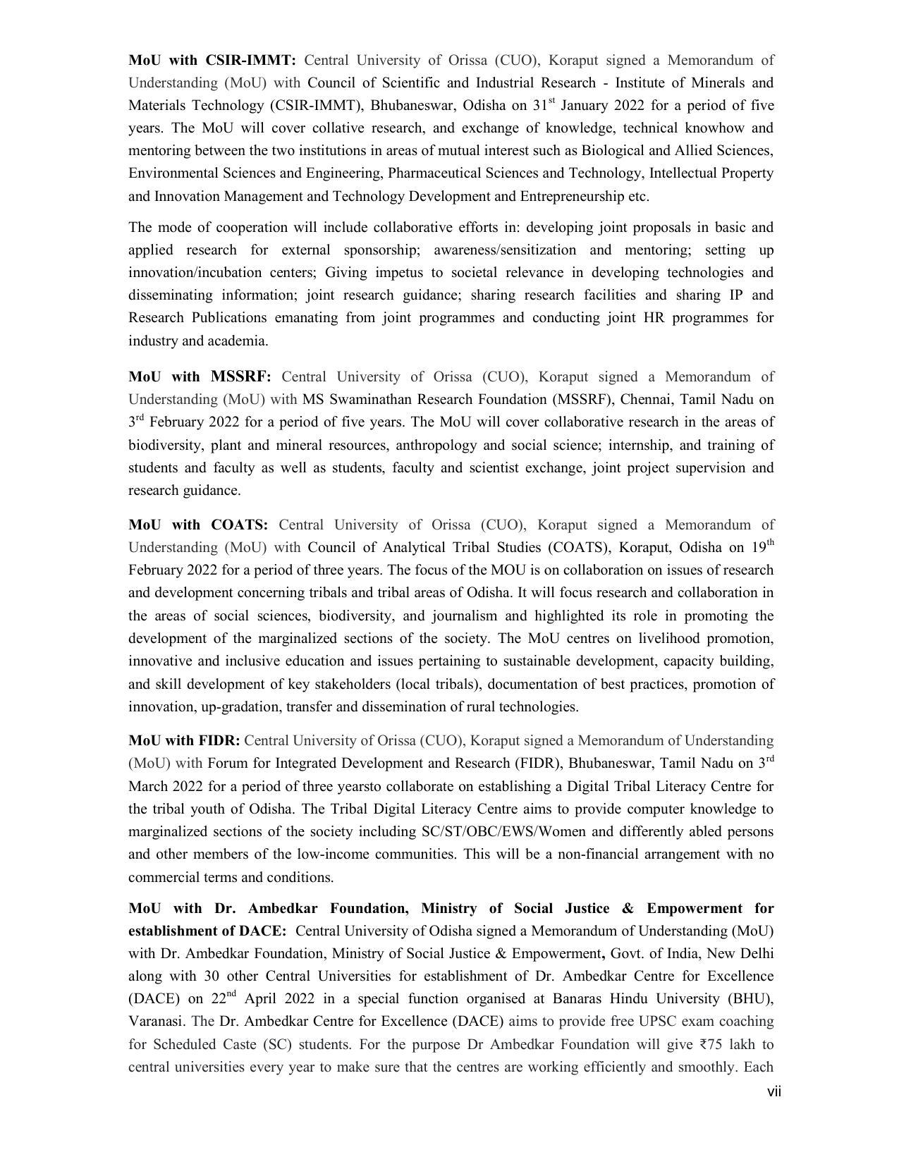 Central University of Odisha Prospectus - Page 8