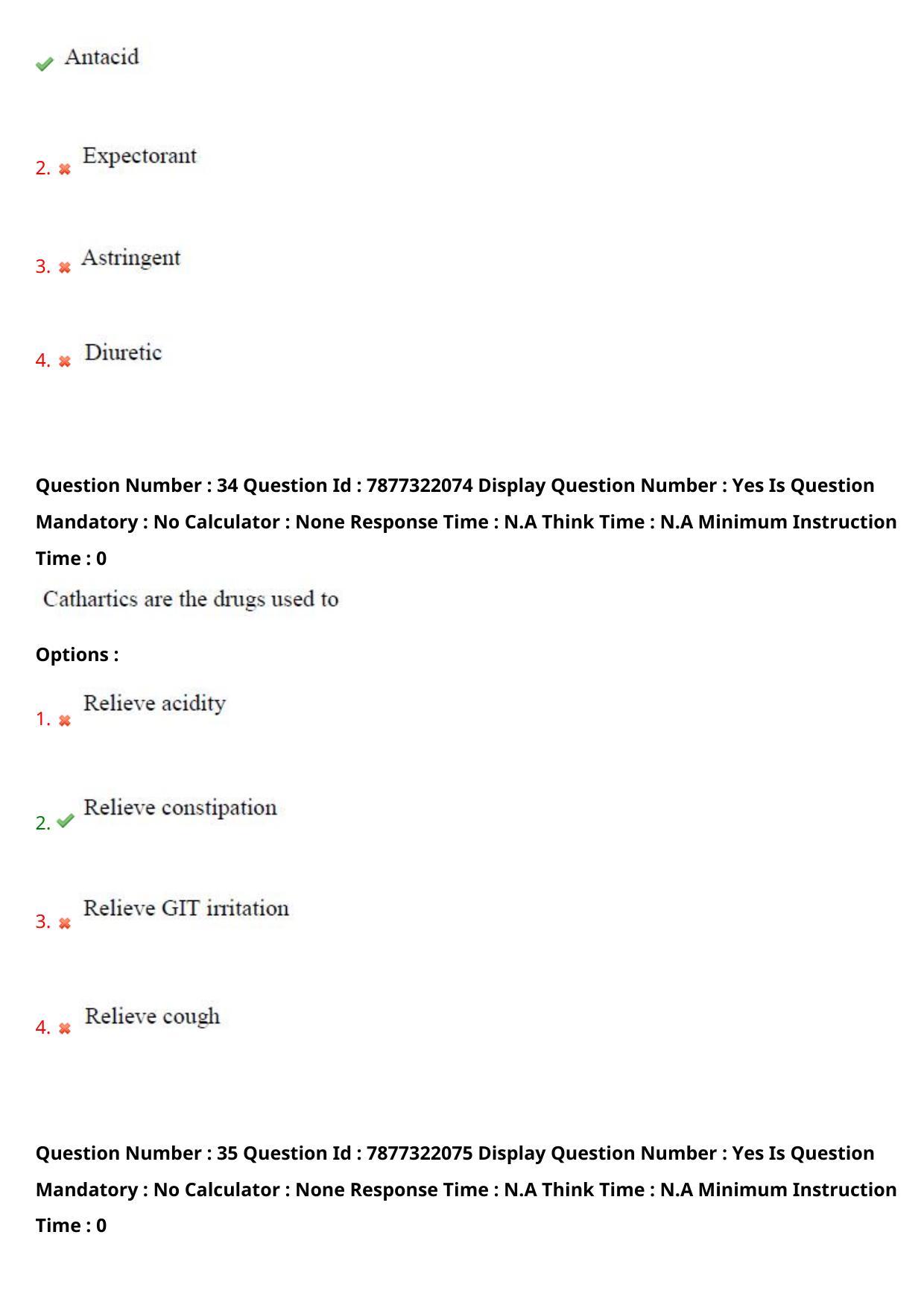 AP PGECET 2023 PY - PHARMACY Question Paper with Preliminary Key - Page 20