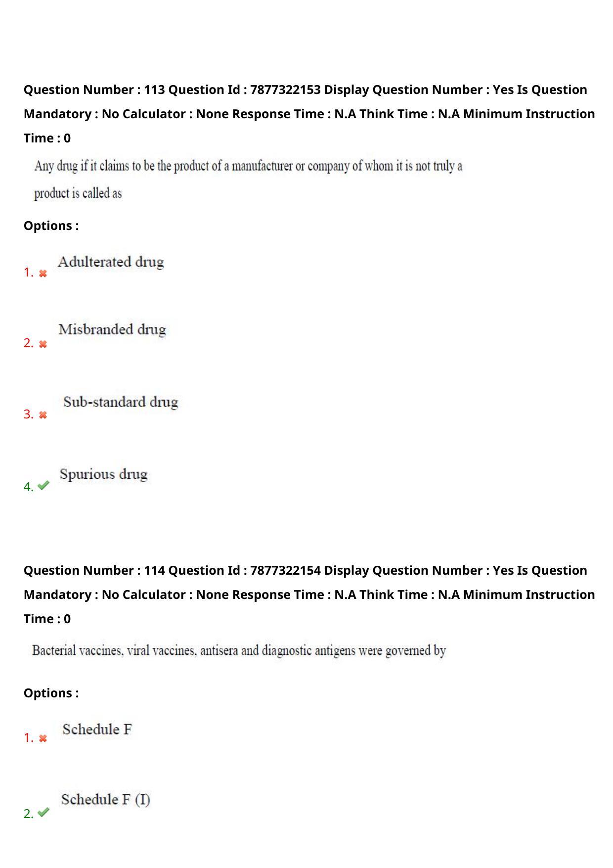 AP PGECET 2023 PY - PHARMACY Question Paper with Preliminary Key - Page 66