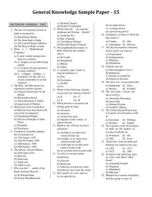 CUET General Knowledge Sample Paper 15