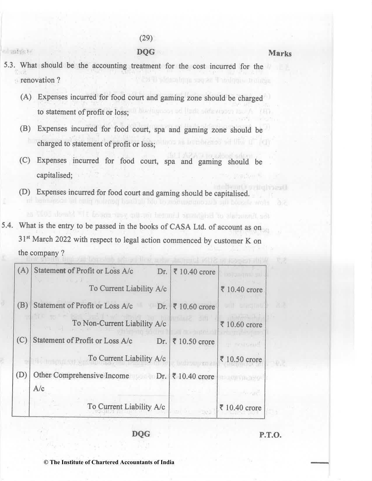 CA Final Nov 2022 Question Paper - Paper 6F – Multidisciplinary Case Study - Page 29