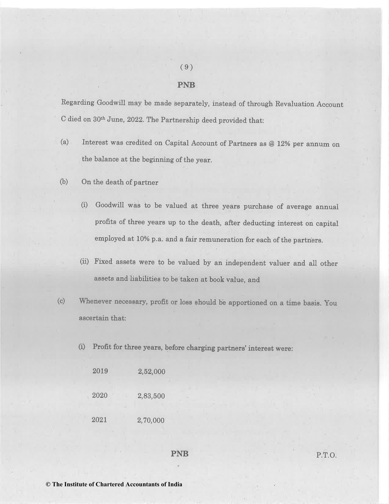 CA Foundation June 2023 Question Paper - Paper 1 (Principles and Practice of Accounting) - Page 9