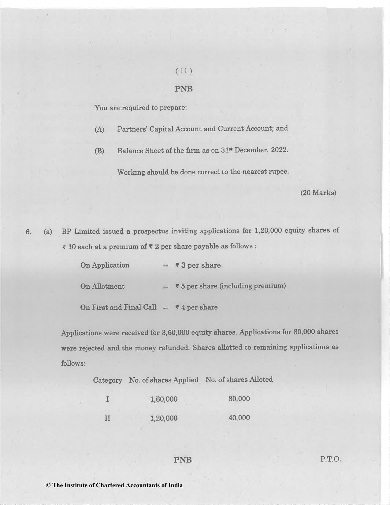 CA Foundation June 2023 Question Paper - Paper 1 (Principles and Practice of Accounting) - Page 11