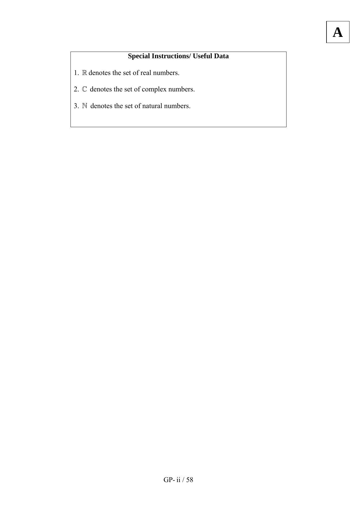 JAM 2012: GP Question Paper - Page 2