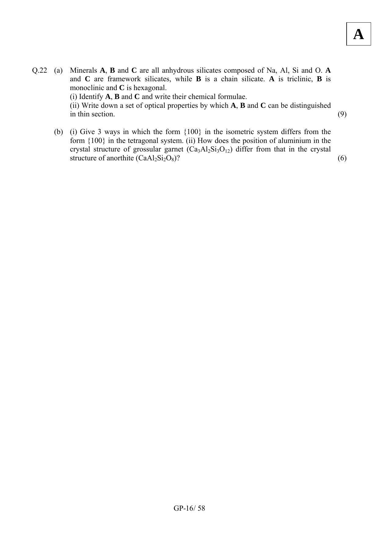 JAM 2012: GP Question Paper - Page 18