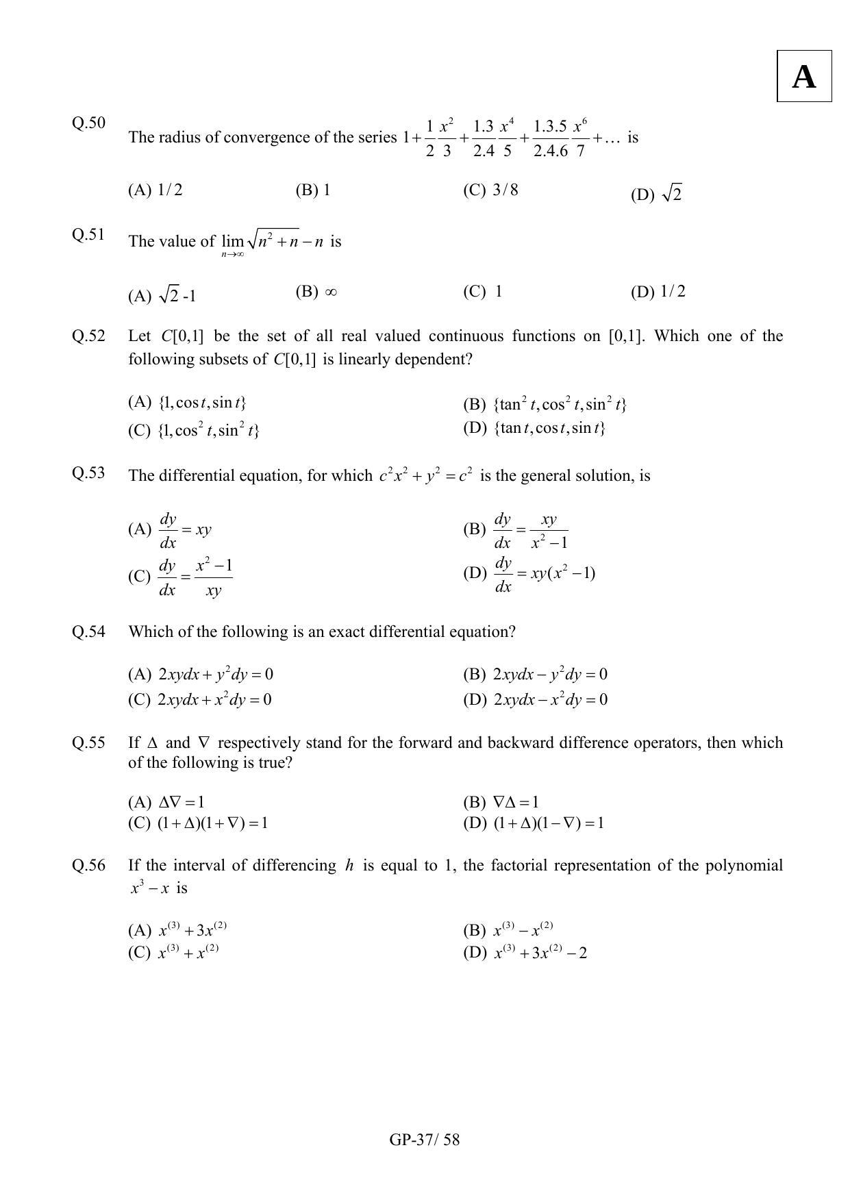 JAM 2012: GP Question Paper - Page 39
