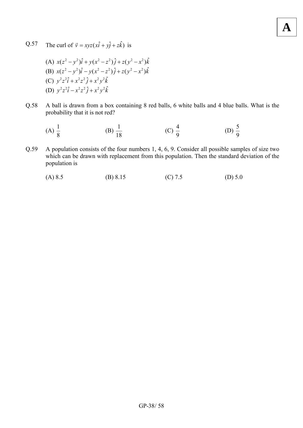JAM 2012: GP Question Paper - Page 40