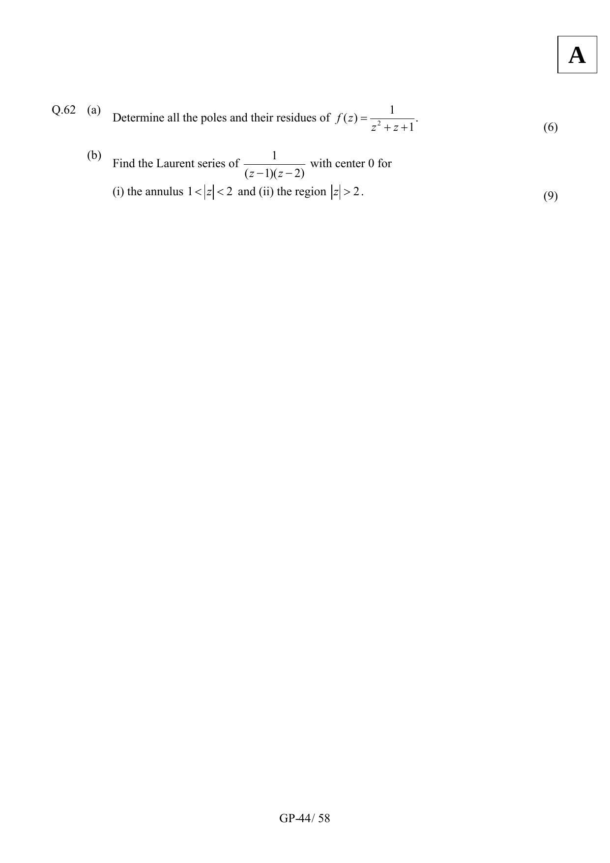 JAM 2012: GP Question Paper - Page 46