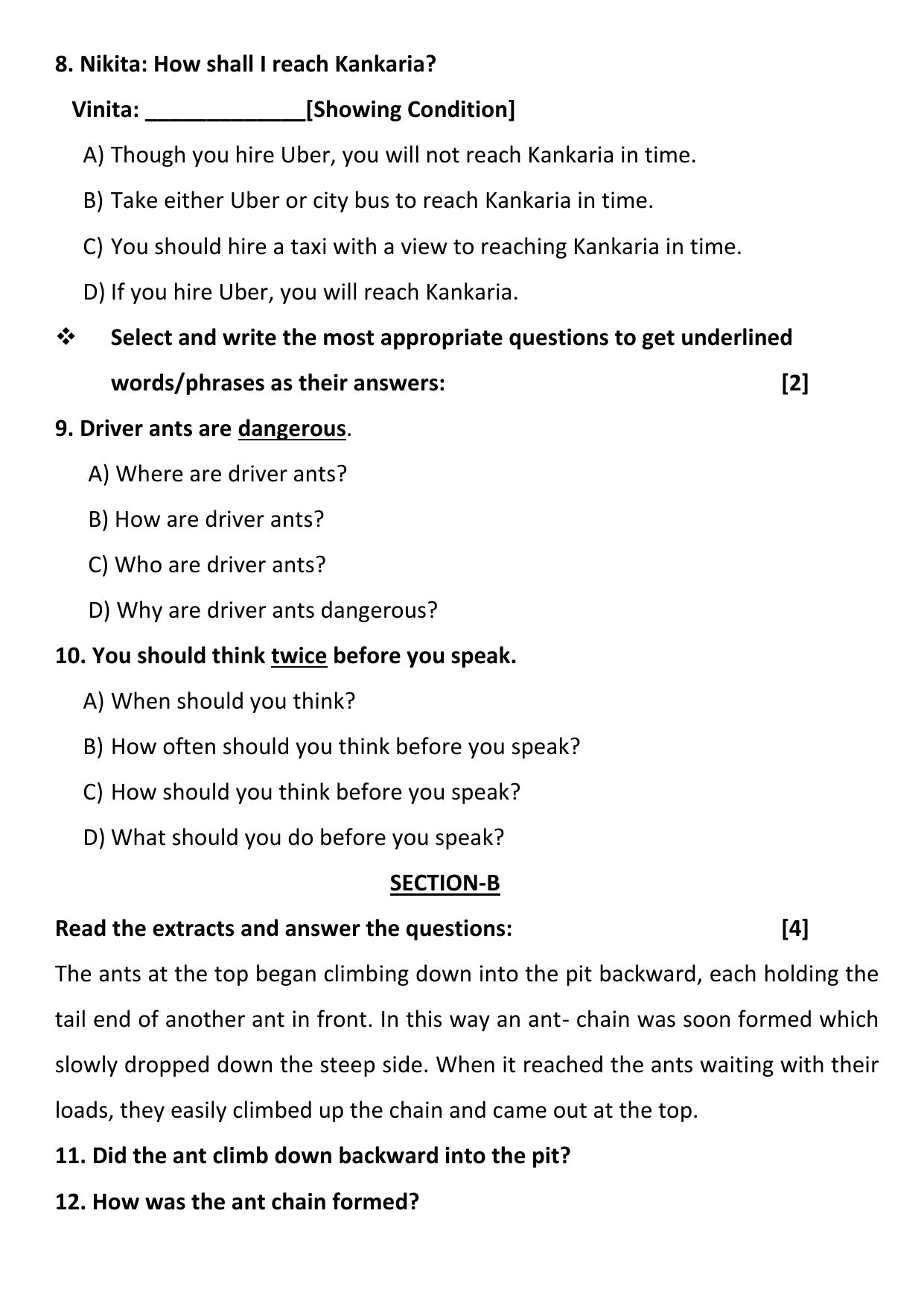 Gujarat Board Class 12th Question Paper 2020: English - Page 5