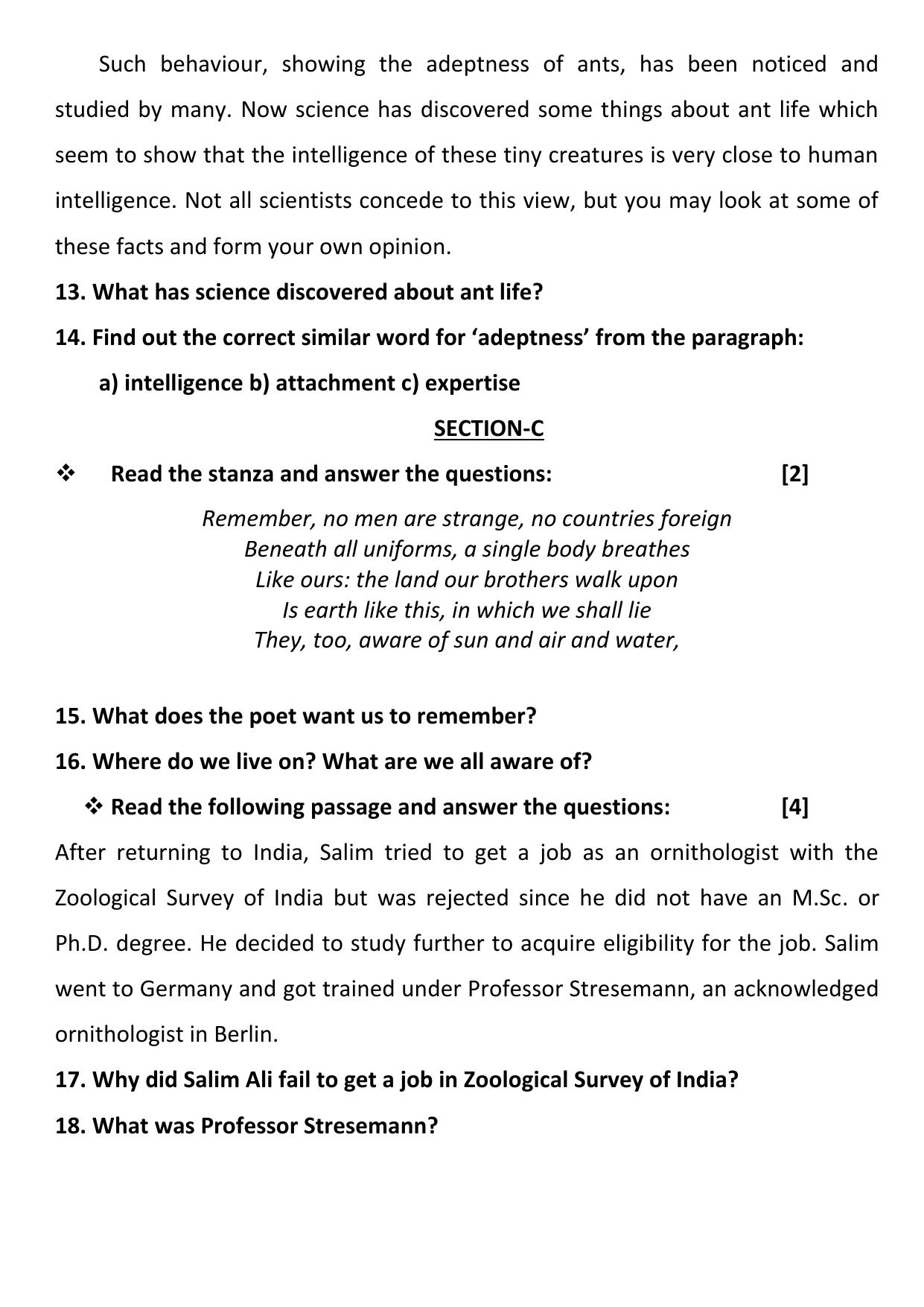 Gujarat Board Class 12th Question Paper 2020: English - Page 6
