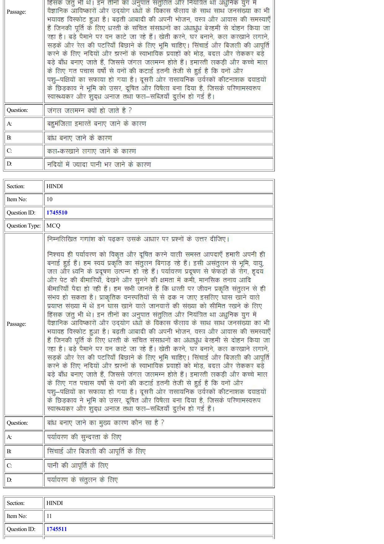 CUET 2022 Question Paper of Hindi - Page 6
