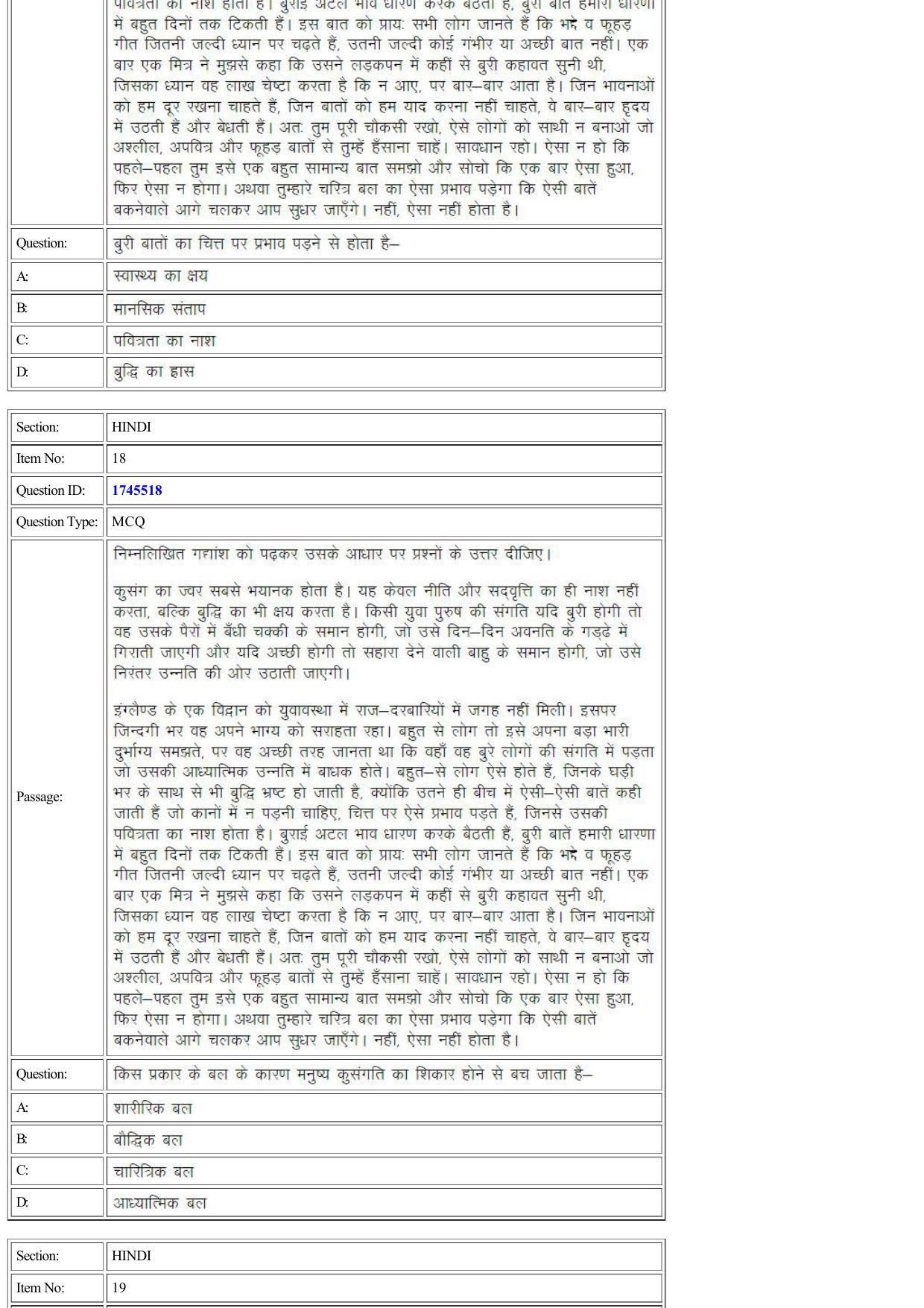 CUET 2022 Question Paper of Hindi - Page 11