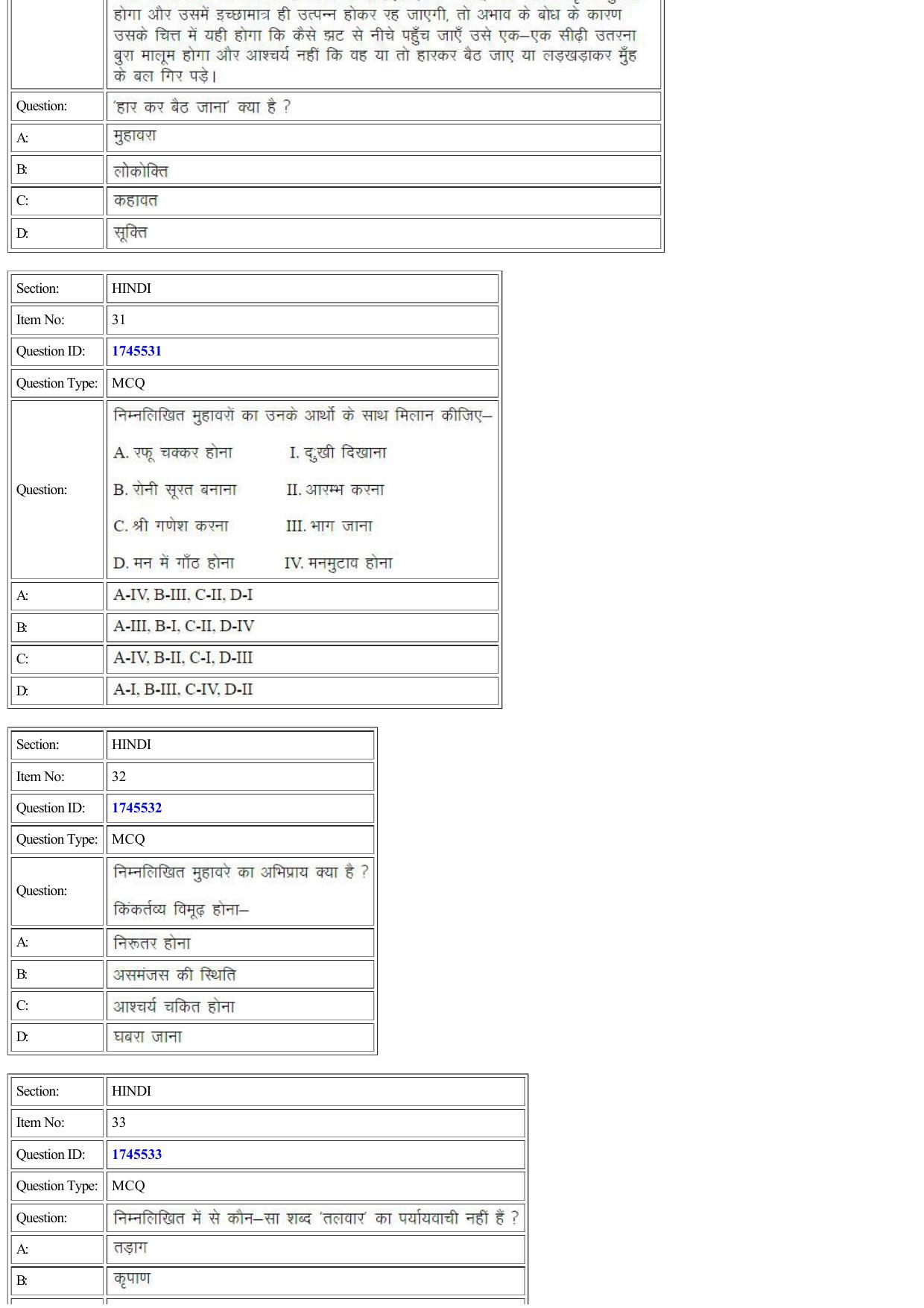 CUET 2022 Question Paper of Hindi - Page 20