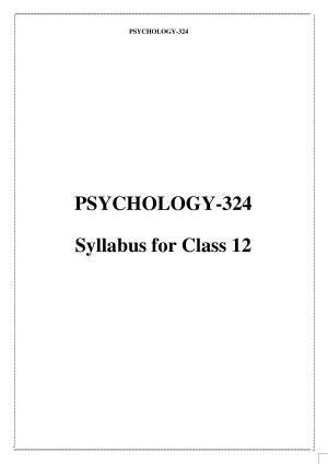 CUET Syllabus for Psychology (English)