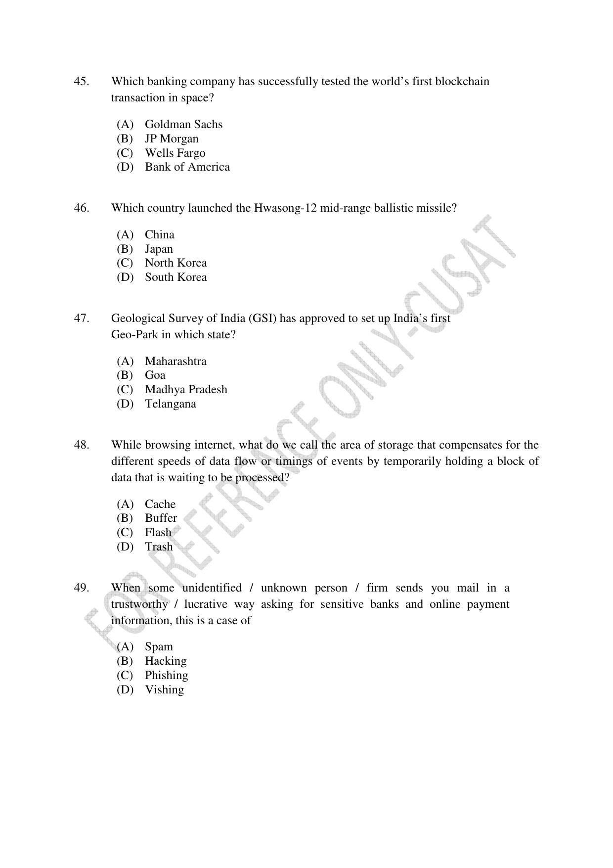 CUSAT CAT 2022 Law for LLM Question Paper - Page 10