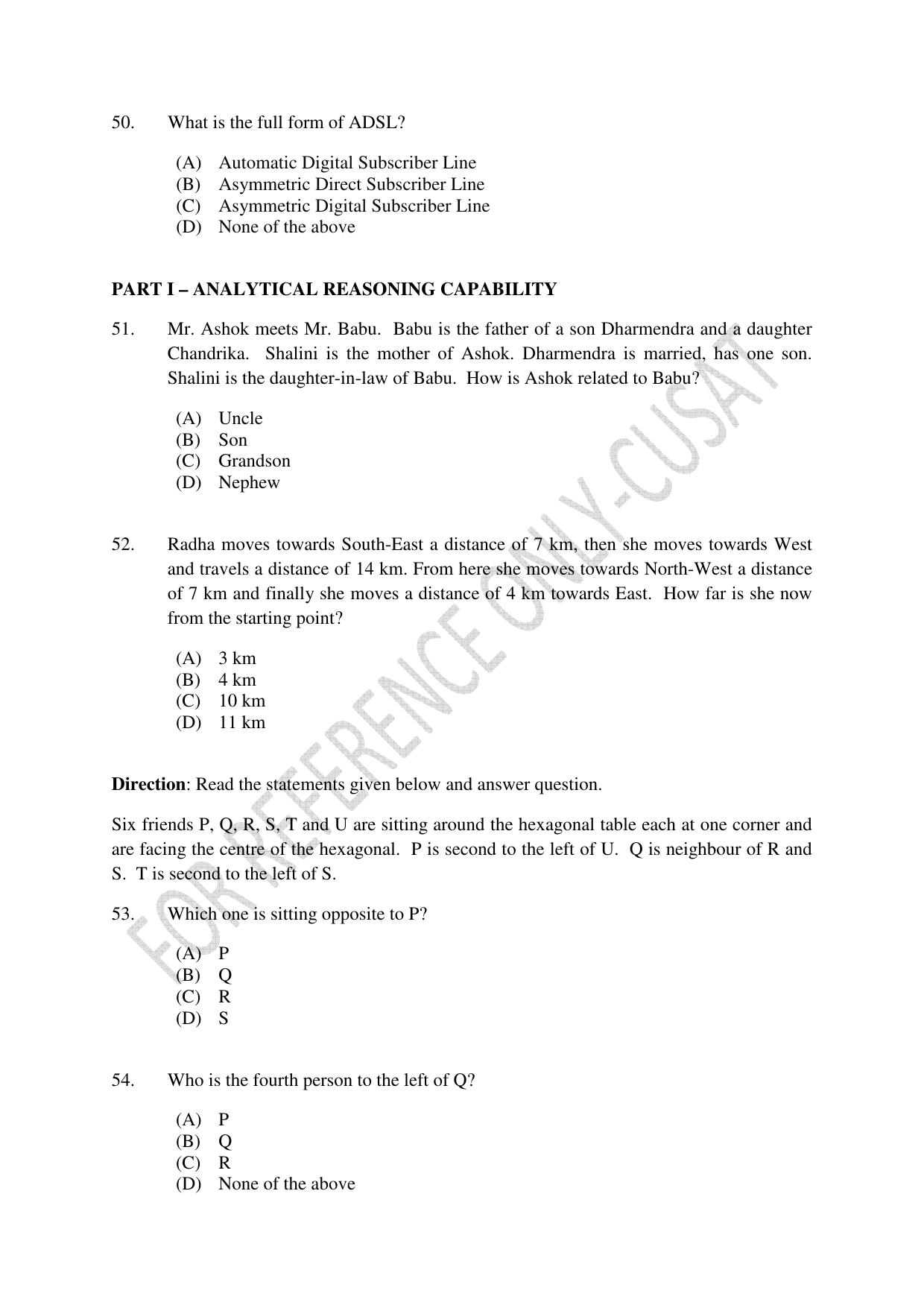 CUSAT CAT 2022 Law for LLM Question Paper - Page 11