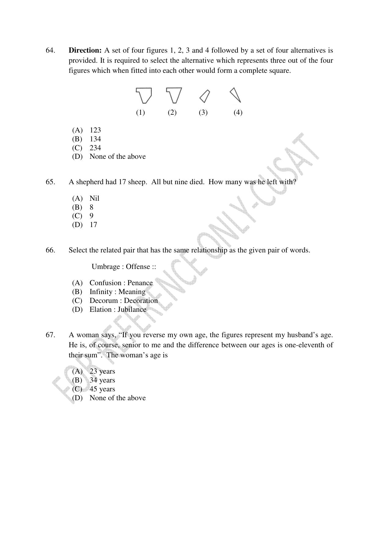 CUSAT CAT 2022 Law for LLM Question Paper - Page 14