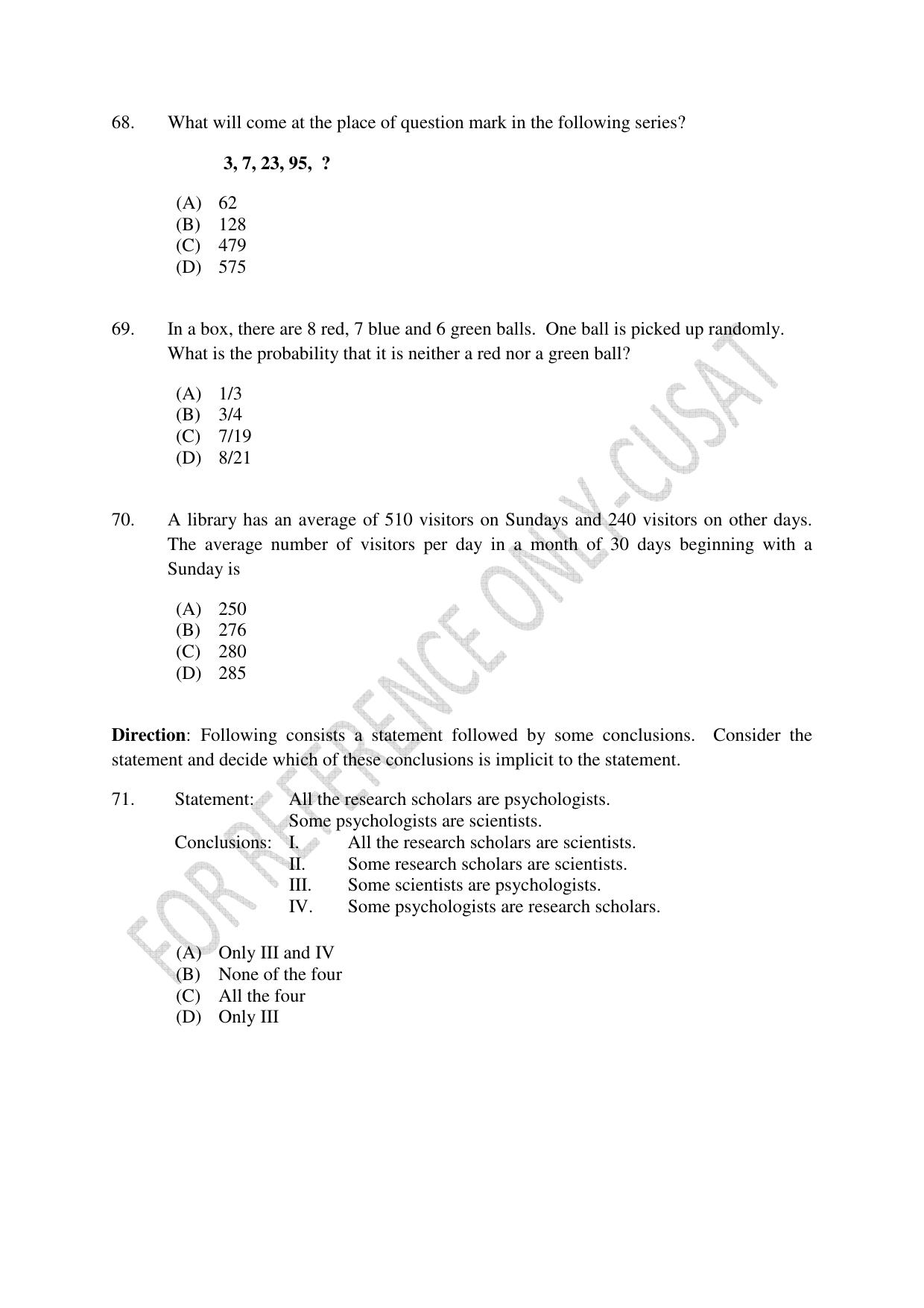 CUSAT CAT 2022 Law for LLM Question Paper - Page 15