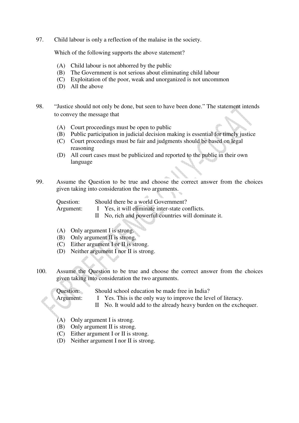 CUSAT CAT 2022 Law for LLM Question Paper - Page 22
