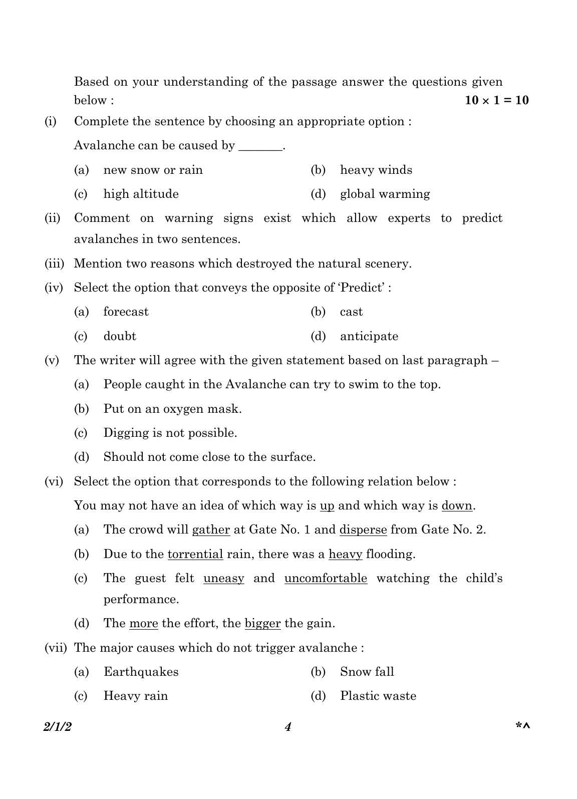 CBSE Class 10 2-1-2_English Language And Literature 2023 Question Paper - Page 4