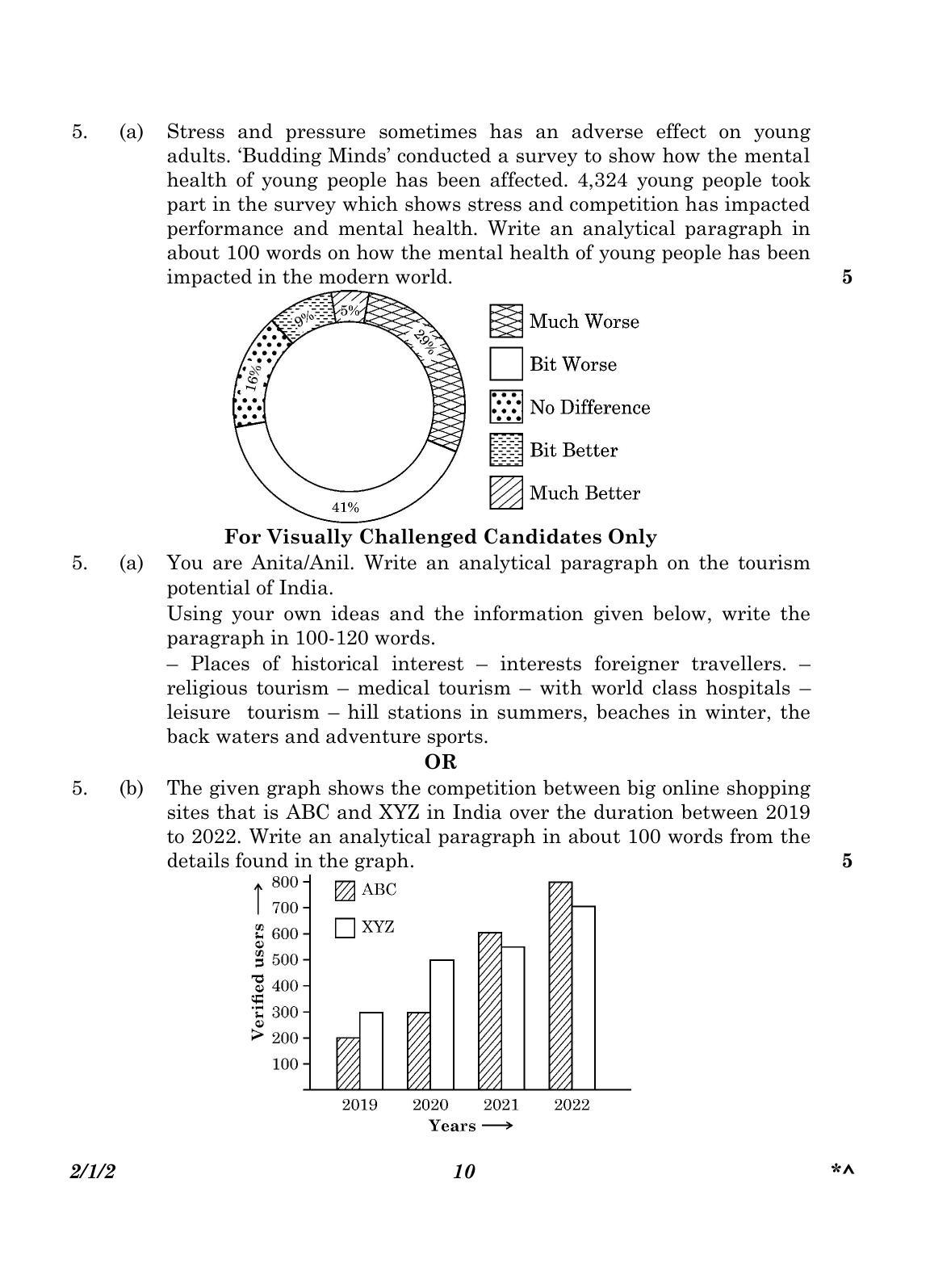 CBSE Class 10 2-1-2_English Language And Literature 2023 Question Paper - Page 10