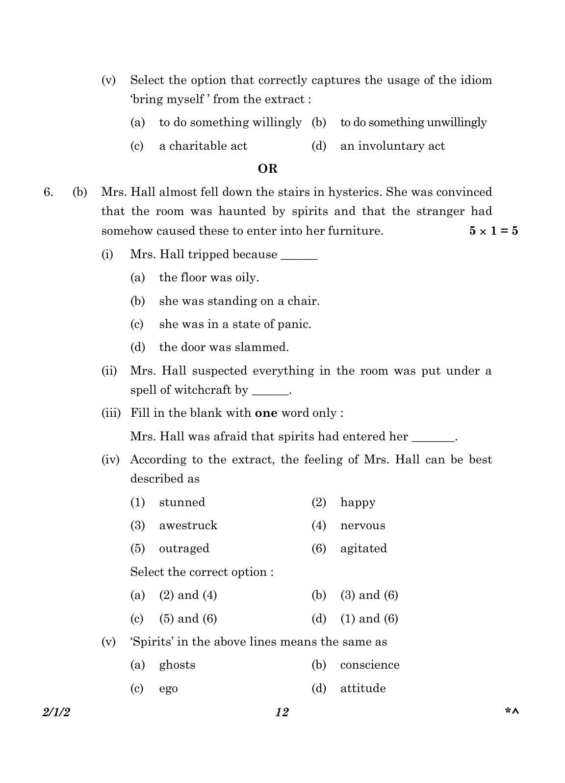CBSE Class 10 2-1-2_English Language And Literature 2023 Question Paper - Page 12