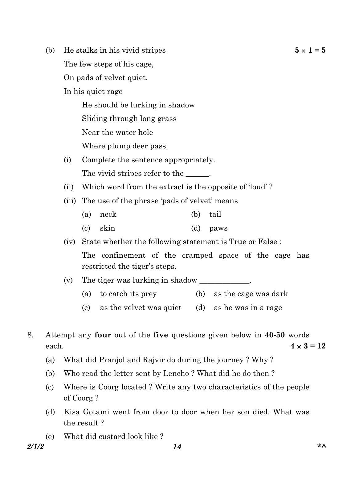 CBSE Class 10 2-1-2_English Language And Literature 2023 Question Paper - Page 14