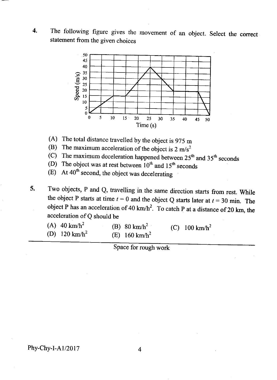 KEAM Paper I 2017 Question Paper - Page 4