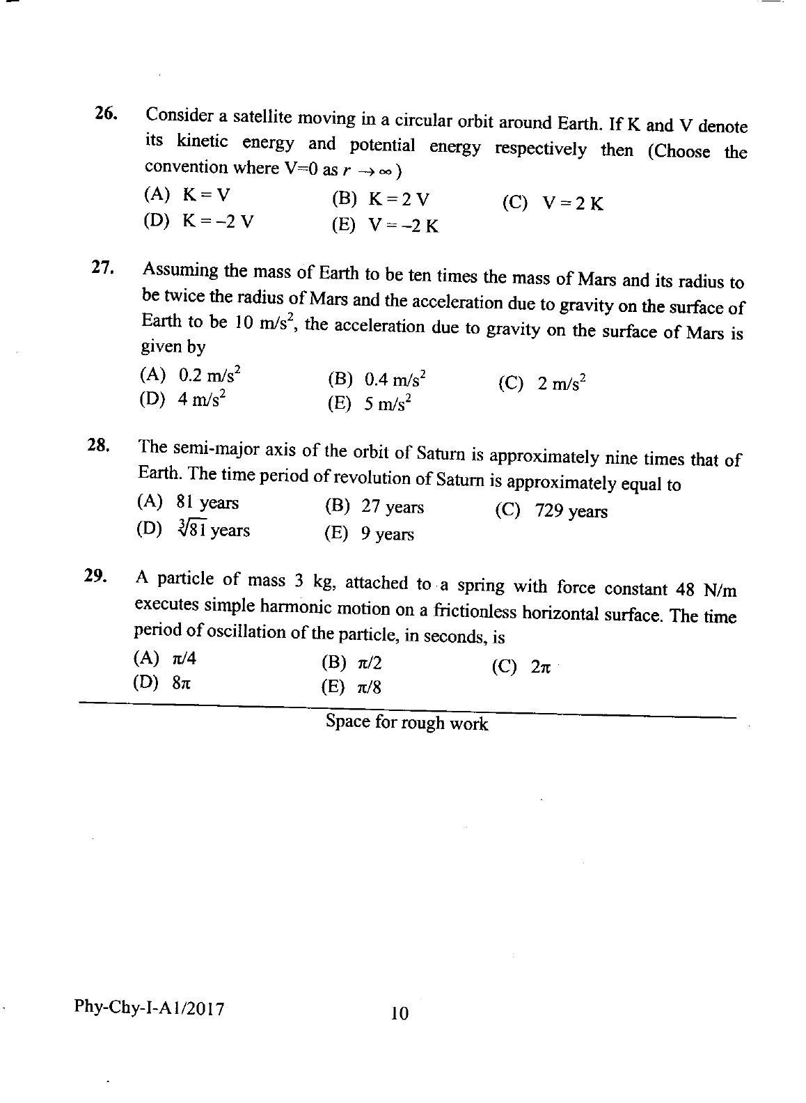KEAM Paper I 2017 Question Paper - Page 10