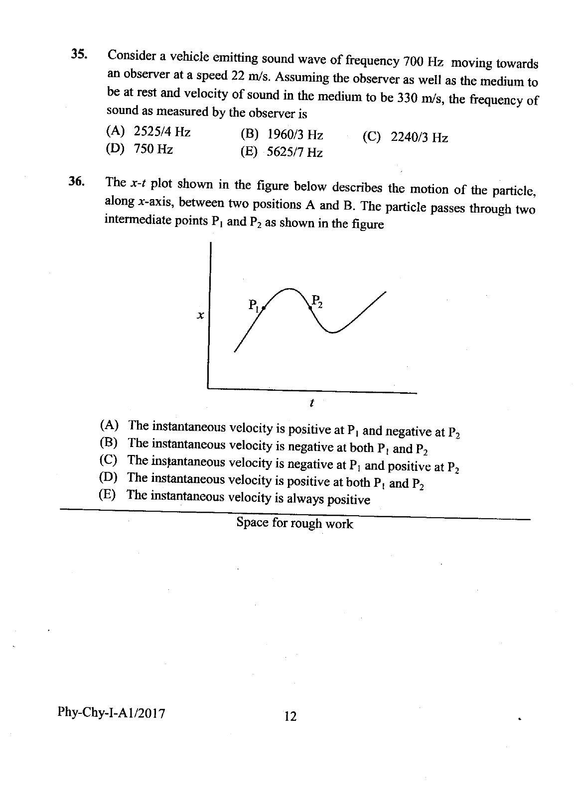 KEAM Paper I 2017 Question Paper - Page 12
