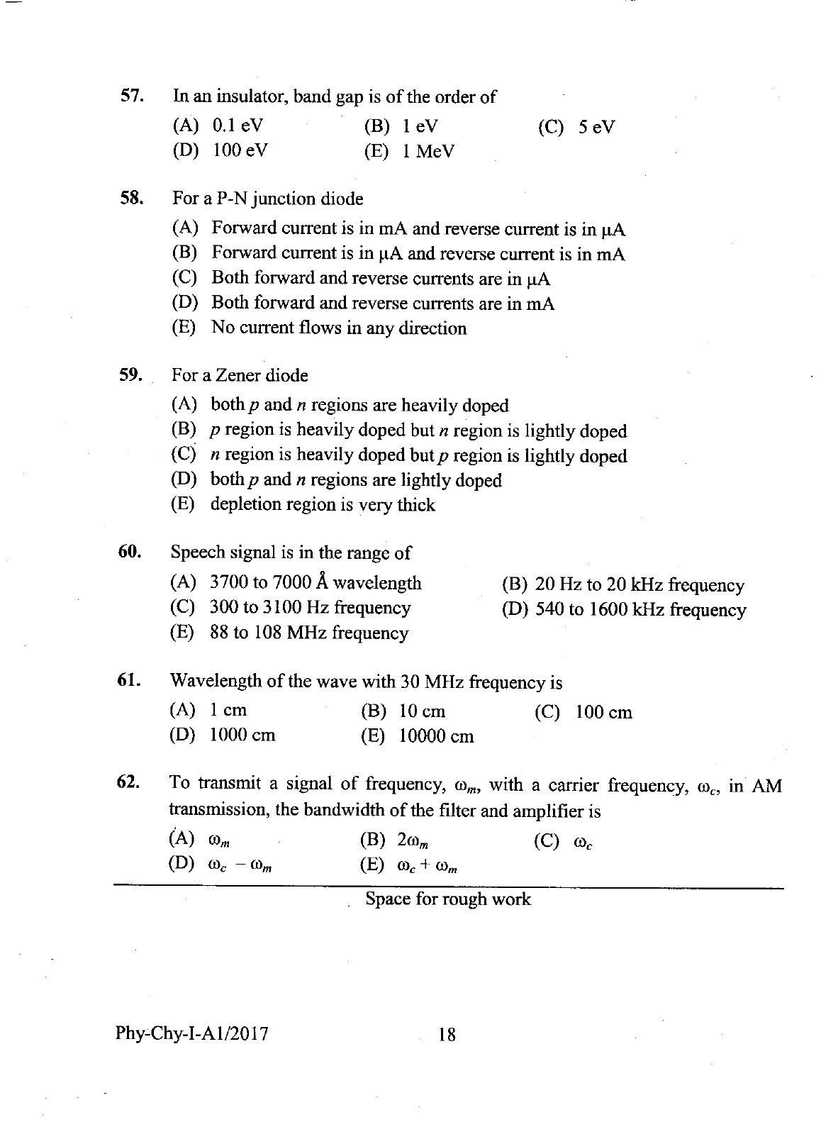 KEAM Paper I 2017 Question Paper - Page 18