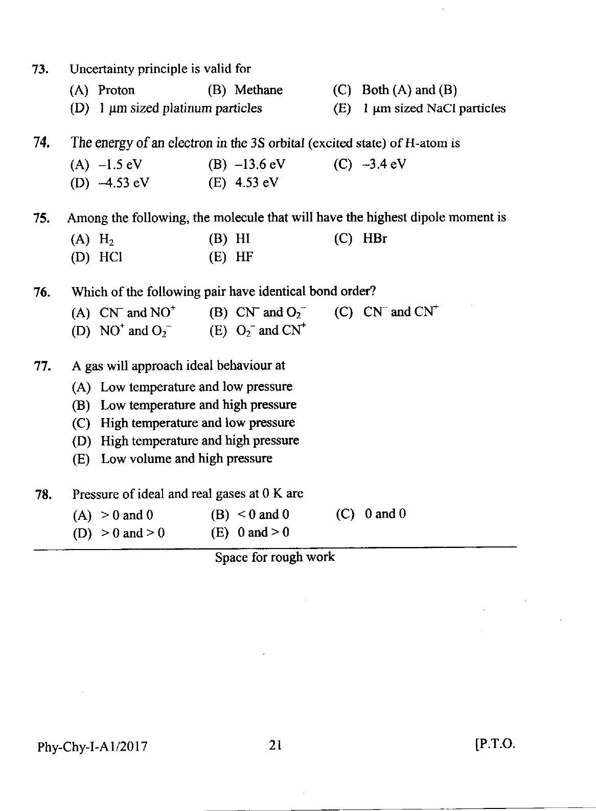 KEAM Paper I 2017 Question Paper - Page 21