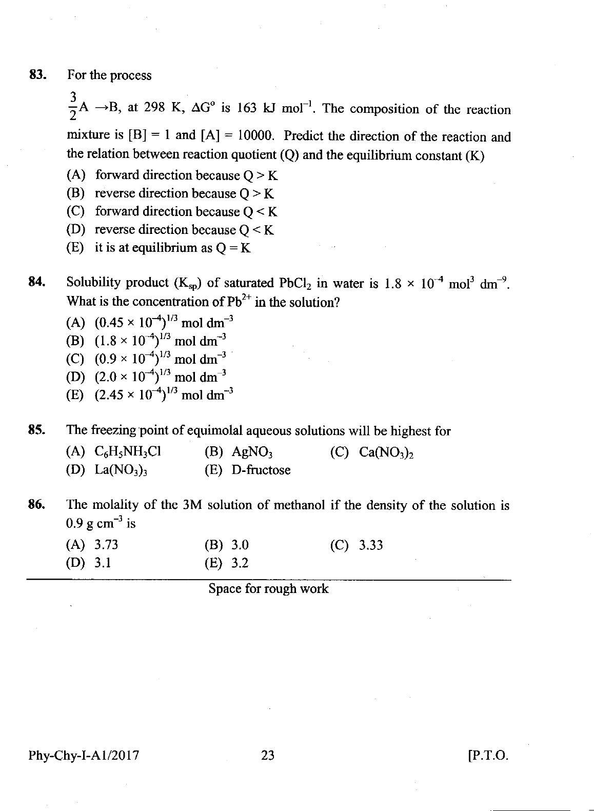KEAM Paper I 2017 Question Paper - Page 23