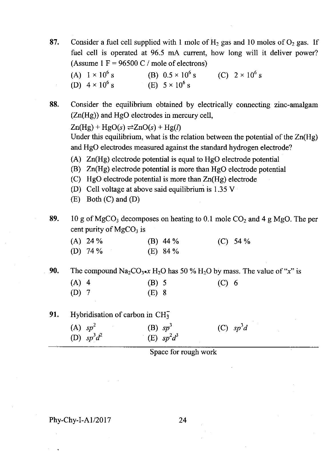 KEAM Paper I 2017 Question Paper - Page 24